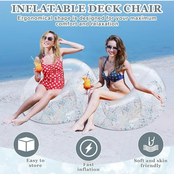 Silver Inflatable Chair - Picture 5 of 6